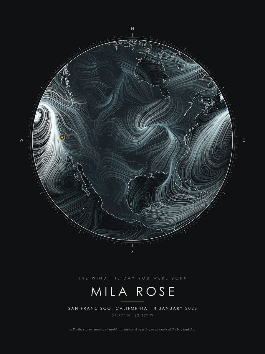 San Francisco, California, 4 January 2023 - the wind print