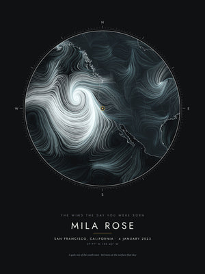 The Wind That Day - sample print, San Francisco 4 January 2023